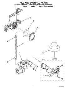 06 - Fill And Overfill Parts parts for Kitchenaid Dishwasher KUDI01DLBS6 from AppliancePartsPros.com
