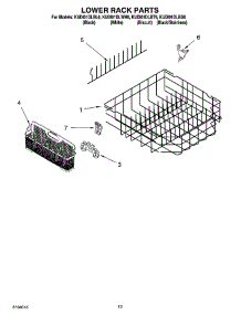 11 - Lower Rack Parts, Optional Parts (Not Included) parts for Kitchenaid Dishwasher KUDI01DLBT6 from AppliancePartsPros.com