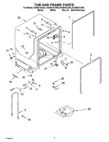 07 - Tub And Frame Parts parts for Kitchenaid Dishwasher KUDI01DLBL6 from AppliancePartsPros.com