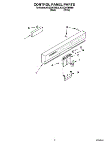02 - Control Panel Parts parts for Kitchenaid Dishwasher KUDC01TMBL6 from AppliancePartsPros.com