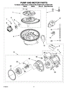 08 - Pump And Motor Parts parts for Kitchenaid Dishwasher KUDI01DLBL6 from AppliancePartsPros.com