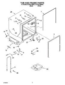 07 - Tub And Frame Parts parts for Kitchenaid Dishwasher KUDC01TMBL6 from AppliancePartsPros.com