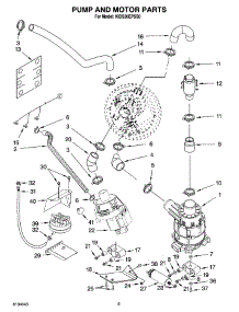 05 - Pump And Motor Parts parts for Kitchenaid Dishwasher KIDS36EPSS0 from AppliancePartsPros.com