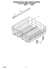 09 - Upper Rack And Track Parts parts for Kitchenaid Dishwasher KUDC01TMWH6 from AppliancePartsPros.com