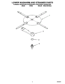 04 - Lower Washarm And Strainer Parts parts for Kitchenaid Dishwasher KUDP01DLWH6 from AppliancePartsPros.com