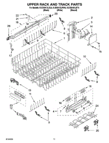 09 - Upper Rack And Track Parts parts for Kitchenaid Dishwasher KUDS01DLWH6 from AppliancePartsPros.com