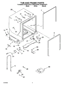 07 - Tub And Frame Parts parts for Kitchenaid Dishwasher KUDS01DLBT6 from AppliancePartsPros.com