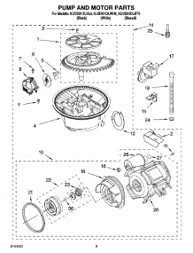 08 - Pump And Motor Parts parts for Kitchenaid Dishwasher KUDS01DLBT6 from AppliancePartsPros.com