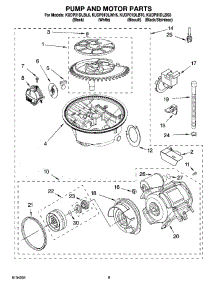08 - Pump And Motor Parts parts for Kitchenaid Dishwasher KUDP01DLBL6 from AppliancePartsPros.com
