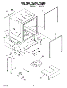 07 - Tub And Frame Parts parts for Kitchenaid Dishwasher KUDS01VMMT2 from AppliancePartsPros.com