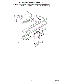 02 - Control Panel Parts parts for Kitchenaid Dishwasher KUDP01DLBS6 from AppliancePartsPros.com
