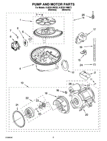 08 - Pump And Motor Parts parts for Kitchenaid Dishwasher KUDS01VMMT2 from AppliancePartsPros.com
