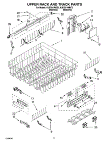 09 - Upper Rack And Track Parts parts for Kitchenaid Dishwasher KUDS01VMMT2 from AppliancePartsPros.com
