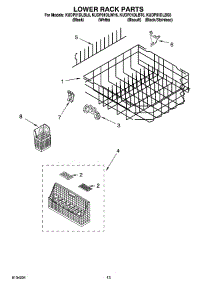 10 - Lower Rack Parts parts for Kitchenaid Dishwasher KUDP01DLBS6 from AppliancePartsPros.com