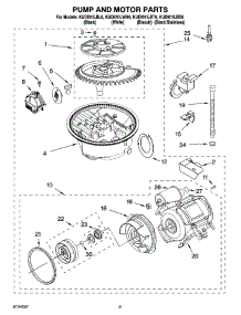08 - Pump And Motor Parts parts for Kitchenaid Dishwasher KUDI01ILBT6 from AppliancePartsPros.com