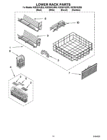 11 - Lower Rack Parts, Optional Parts (Not Included) parts for Kitchenaid Dishwasher KUDS01ILBS6 from AppliancePartsPros.com