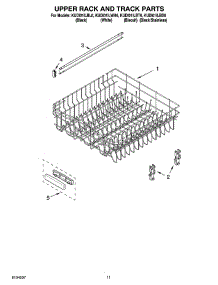09 - Upper Rack And Track Parts parts for Kitchenaid Dishwasher KUDI01ILBL6 from AppliancePartsPros.com