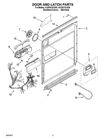 03 - Door And Latch Parts parts for Kitchenaid Dishwasher KUDS01DLSS6 from AppliancePartsPros.com