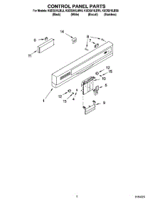 02 - Control Panel Parts parts for Kitchenaid Dishwasher KUDS01ILWH6 from AppliancePartsPros.com