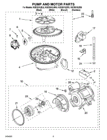 08 - Pump And Motor Parts parts for Kitchenaid Dishwasher KUDS01ILWH6 from AppliancePartsPros.com