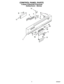 02 - Control Panel Parts parts for Kitchenaid Dishwasher KUDS01DLSP6 from AppliancePartsPros.com