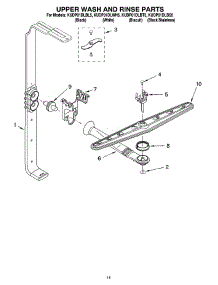 11 - Upper Wash And Rinse Parts, Optional Parts (Not Included) parts for Kitchenaid Dishwasher KUDP01DLBS5 from AppliancePartsPros.com