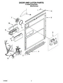03 - Door And Latch Parts parts for Kitchenaid Dishwasher KUDK01ILBS6 from AppliancePartsPros.com