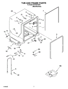 07 - Tub And Frame Parts parts for Kitchenaid Dishwasher KUDK01ILBS6 from AppliancePartsPros.com