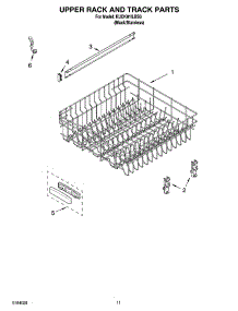 09 - Upper Rack And Track Parts parts for Kitchenaid Dishwasher KUDK01ILBS6 from AppliancePartsPros.com