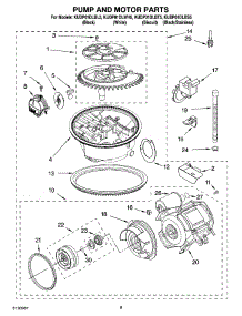 08 - Pump And Motor Parts parts for Kitchenaid Dishwasher KUDP01DLBL5 from AppliancePartsPros.com