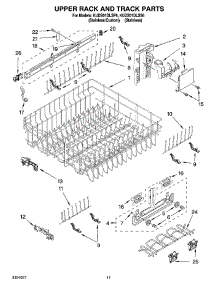 09 - Upper Rack And Track Parts parts for Kitchenaid Dishwasher KUDS01DLSP6 from AppliancePartsPros.com