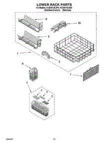 10 - Lower Rack Parts parts for Kitchenaid Dishwasher KUDS01DLSP6 from AppliancePartsPros.com