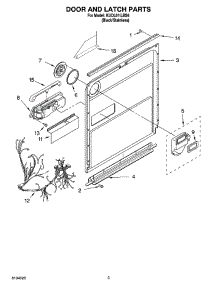 03 - Door And Latch Parts parts for Kitchenaid Dishwasher KUDL01ILBS6 from AppliancePartsPros.com