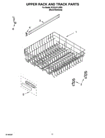 09 - Upper Rack And Track Parts parts for Kitchenaid Dishwasher KUDL01ILBS6 from AppliancePartsPros.com