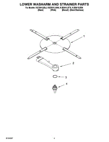 04 - Lower Washarm And Strainer Parts parts for Kitchenaid Dishwasher KUDI01ILBS6 from AppliancePartsPros.com