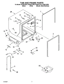 07 - Tub And Frame Parts parts for Kitchenaid Dishwasher KUDI01ILBS6 from AppliancePartsPros.com