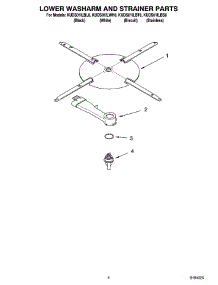 04 - Lower Washarm And Strainer Parts parts for Kitchenaid Dishwasher KUDS01ILBT6 from AppliancePartsPros.com