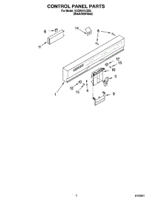 02 - Control Panel Parts parts for Kitchenaid Dishwasher KUDK01ILBS5 from AppliancePartsPros.com