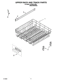 09 - Upper Rack And Track Parts parts for Kitchenaid Dishwasher KUDK01ILBS5 from AppliancePartsPros.com