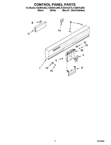 02 - Control Panel Parts parts for Kitchenaid Dishwasher KUDI01ILWH5 from AppliancePartsPros.com
