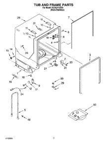 07 - Tub And Frame Parts parts for Kitchenaid Dishwasher KUDL01ILBS5 from AppliancePartsPros.com