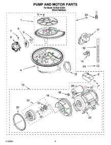 08 - Pump And Motor Parts parts for Kitchenaid Dishwasher KUDL01ILBS5 from AppliancePartsPros.com