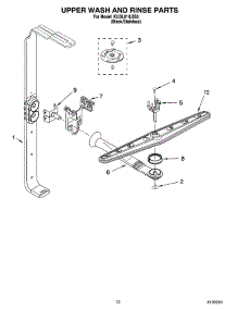 10 - Upper Wash And Rinse Parts parts for Kitchenaid Dishwasher KUDL01ILBS5 from AppliancePartsPros.com