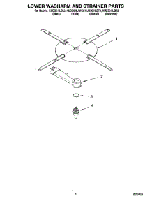 04 - Lower Washarm And Strainer Parts parts for Kitchenaid Dishwasher KUDS01ILBS5 from AppliancePartsPros.com