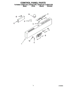 02 - Control Panel Parts parts for Kitchenaid Dishwasher KUDS01FLSS5 from AppliancePartsPros.com