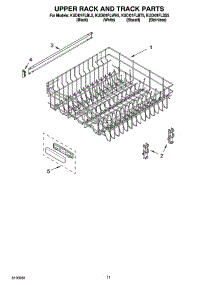 09 - Upper Rack And Track Parts parts for Kitchenaid Dishwasher KUDI01FLSS5 from AppliancePartsPros.com