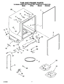 07 - Tub And Frame Parts parts for Kitchenaid Dishwasher KUDS01FLSS5 from AppliancePartsPros.com