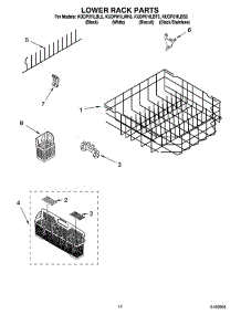 11 - Lower Rack Parts, Optional Parts (Not Included) parts for Kitchenaid Dishwasher KUDP01ILWH5 from AppliancePartsPros.com