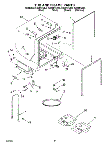 07 - Tub And Frame Parts parts for Kitchenaid Dishwasher KUDI01FLBL5 from AppliancePartsPros.com