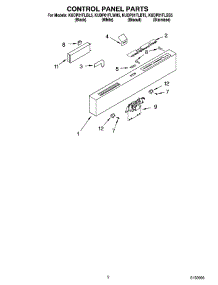 02 - Control Panel Parts parts for Kitchenaid Dishwasher KUDP01FLWH5 from AppliancePartsPros.com